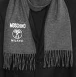 NOWY wełniany szal Moschino, 100% wełna