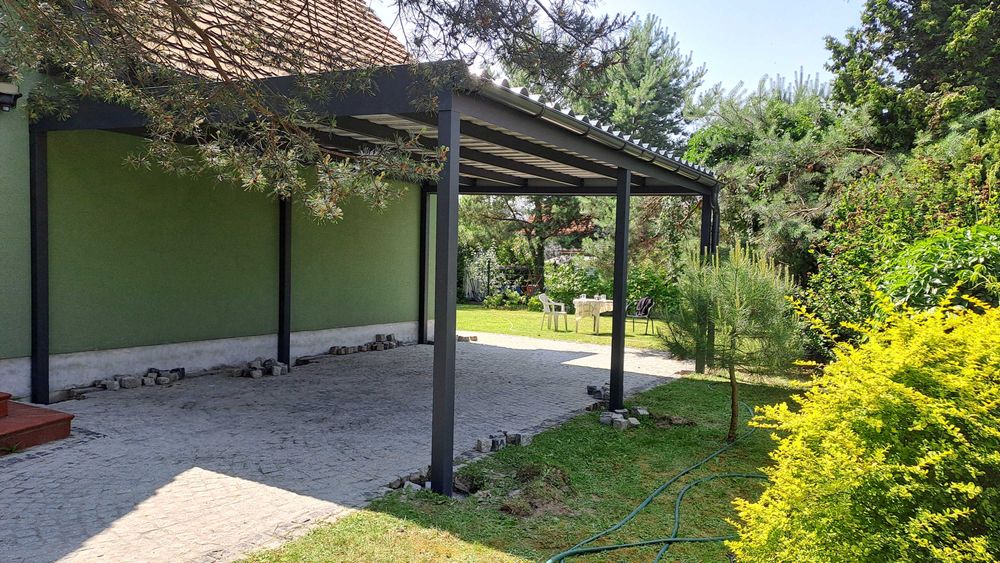 Wiata garażowa 6x6 m, carport - wiata samochodowa dwustanowiskowa