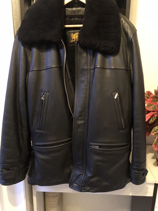 Шкіряна куртка зимова