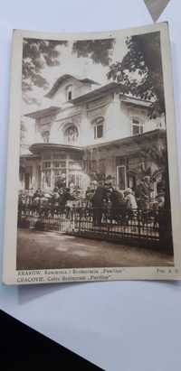 Pocztówka - Kraków restauracja i kawiarnia Pawillon - 1936 rok