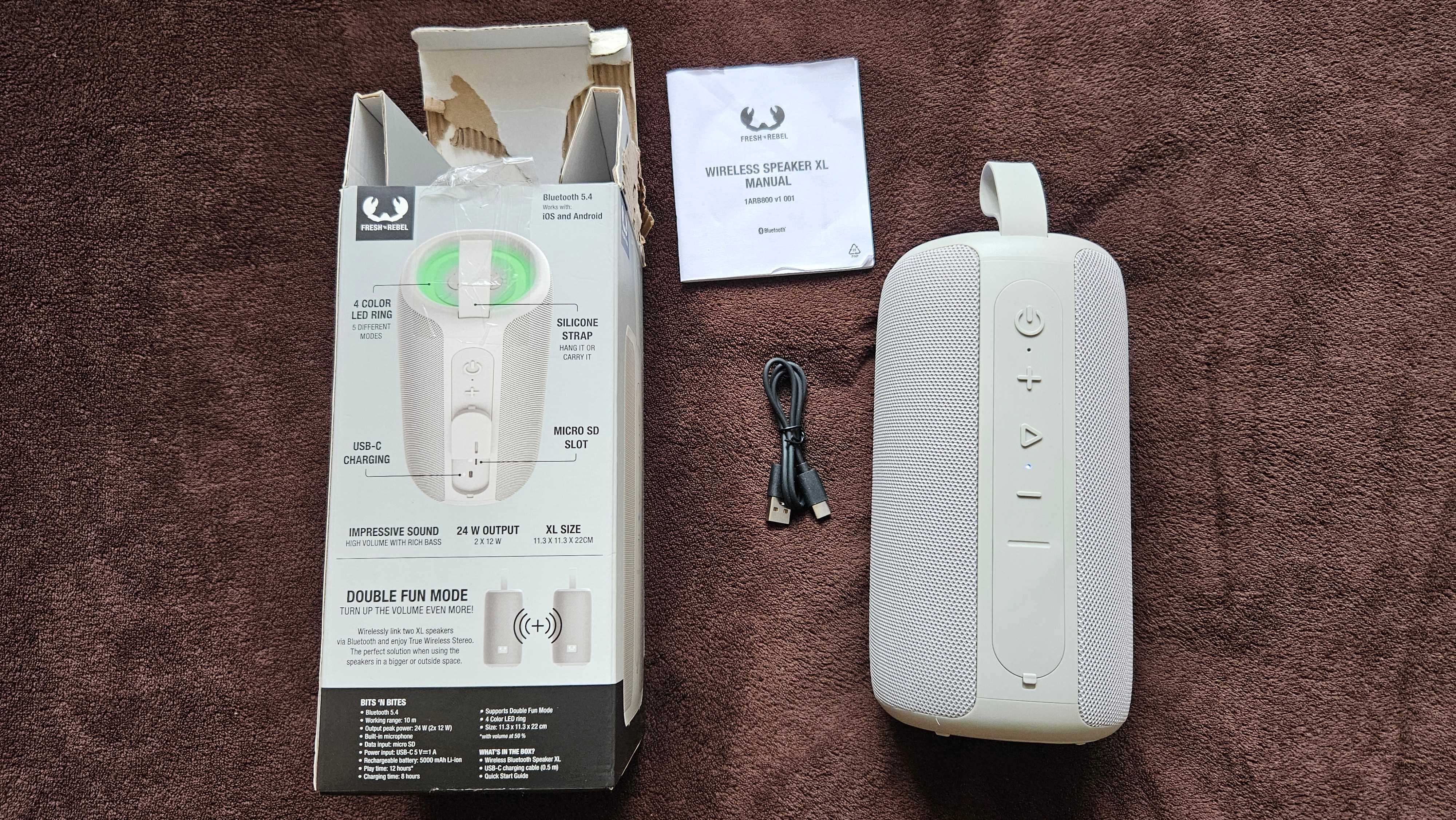 Głośnik przenośny Fresh 'n Rebel XL szary 24 W