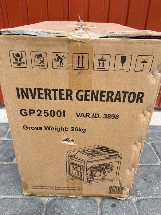 nowy inwentorowy agregat spalinowy prądotwórczy 2,5 kW 2500W 26kg