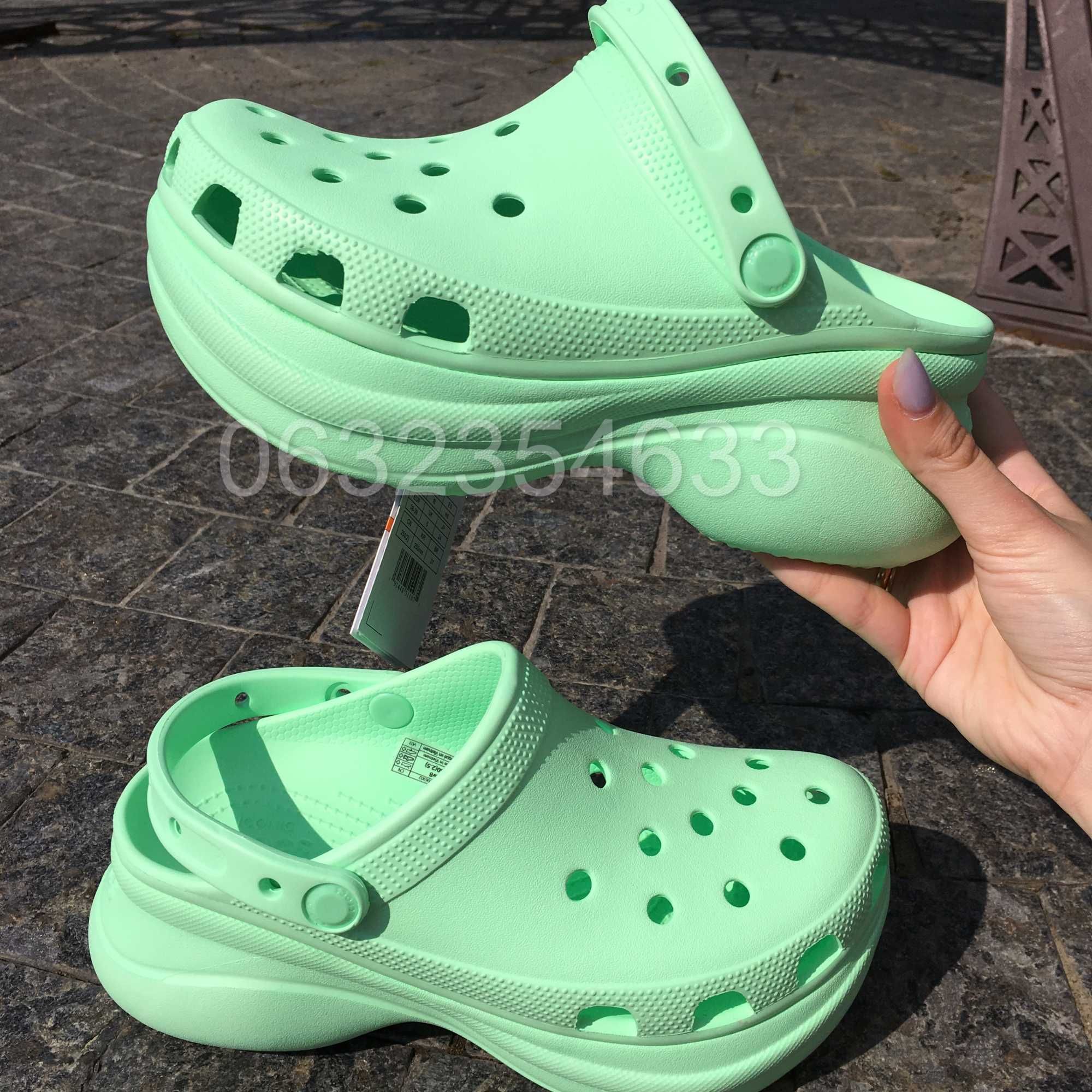 Жіночі крокси взуття на високій платформі Crocs classic Bae Clog!