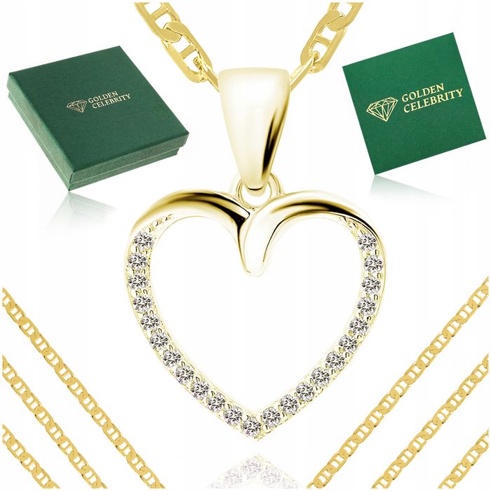 Złoty Łańcuszek Gucci + Zawieszka 925 Prezent Dla Kobiety Na 70/80 Uro