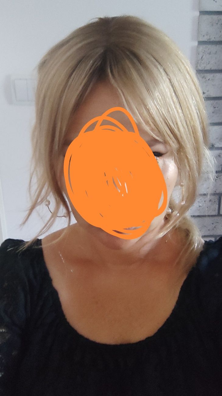 Włosy naturalne topper tupet uzupełnienie blond z odrostem nowe