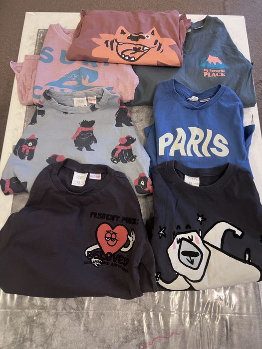 Bluzki dla chłopca 7 szt  z długim rękawem Zara 2-3,3-4 lata