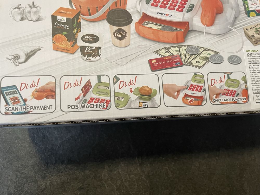Kasa fiskalna sklep + akcesoria 36 el