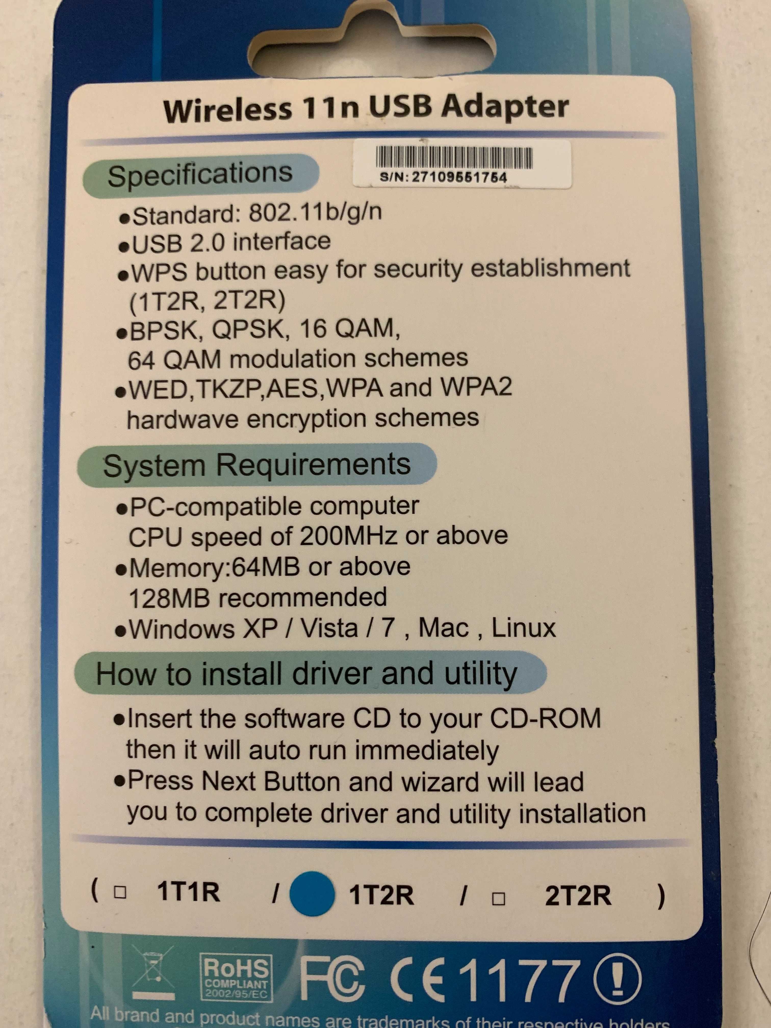 Adapter wifi do gniazda USB