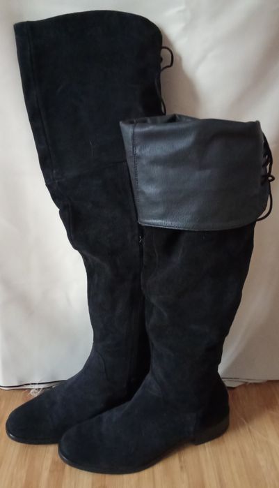 Ботфорти натуральний замш