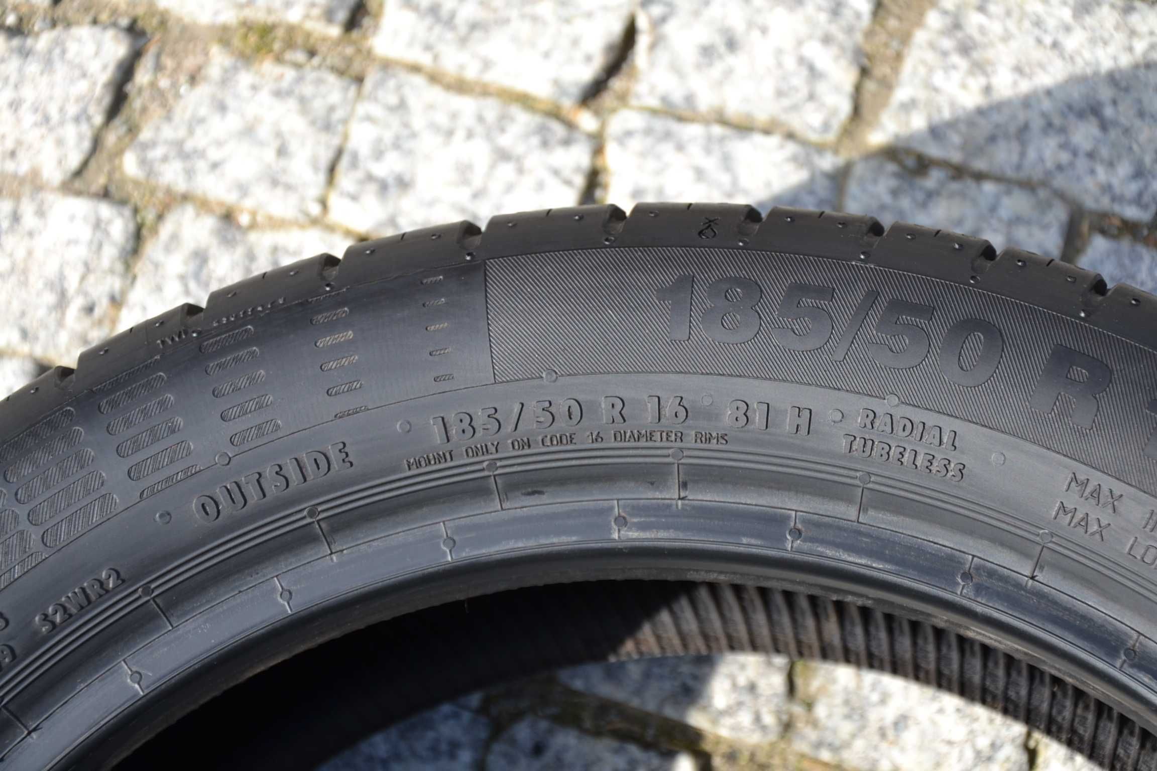 185/50R16 81H Opony Lato Continental ContiEcoContact 5 Jak Nowe 7mm