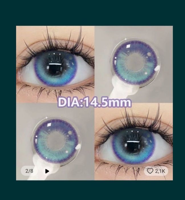 Niebiesko-fioletowe Soczewki Anime Manga cosplay