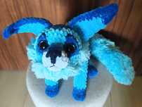 Lisek kolorowy fenek szydełko maskotka amigurumi ręcznie robiony