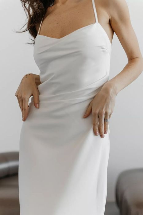 Біла довга/максі весільна/вечірня/коктейльна сукня/плаття