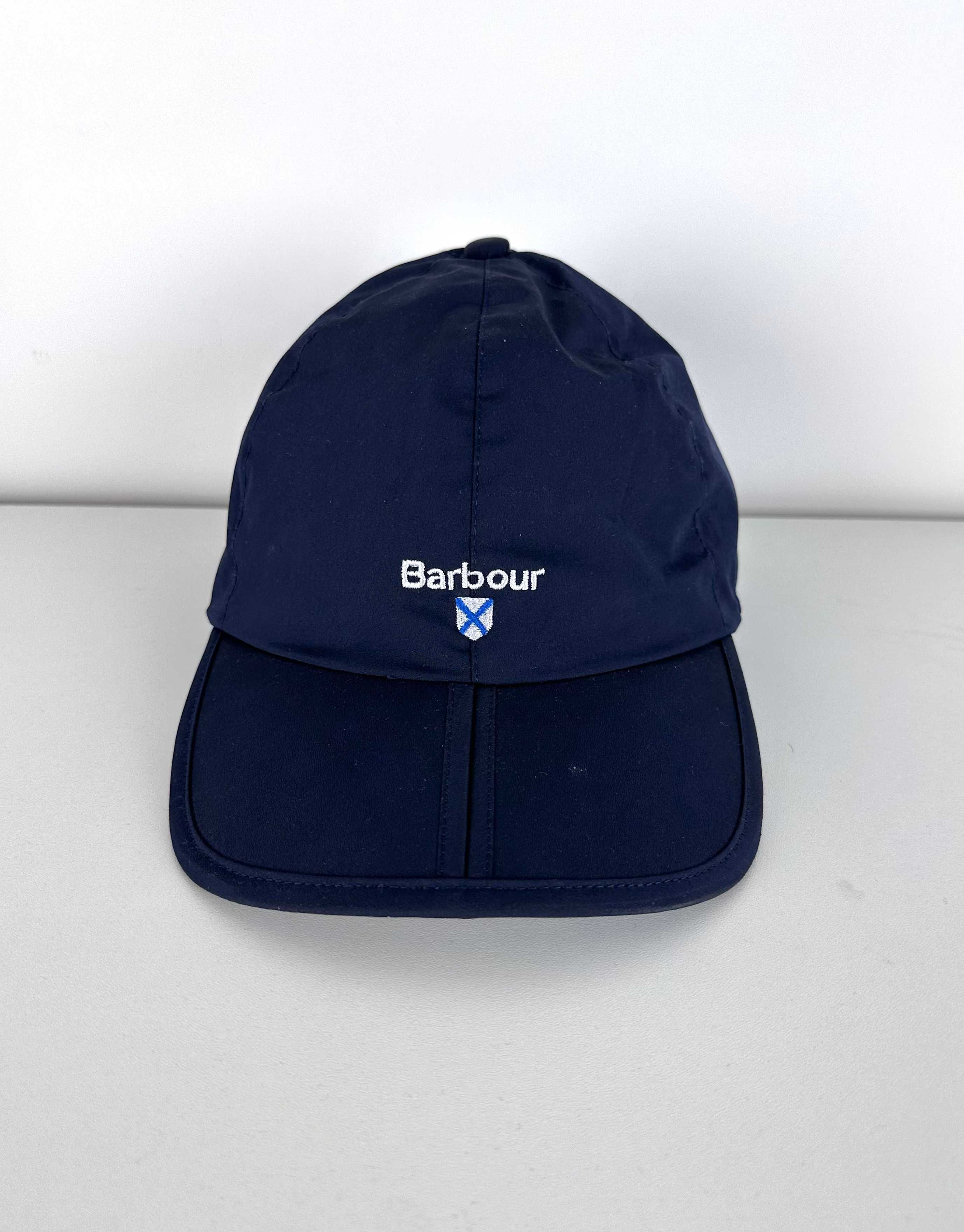 Czapka z daszkiem Barbour granatowa casual