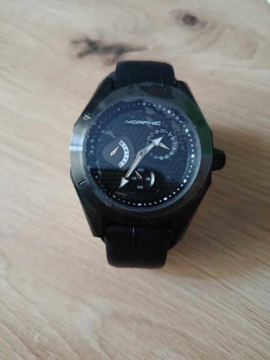 Nowy Morphic MPH 4604 – czarny zegarek, folia, pudełko
