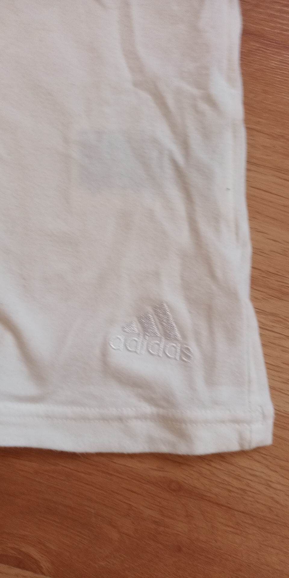 Koszulka t-shirt damski Adidas jak nowy r. S/M biała bluzka damska