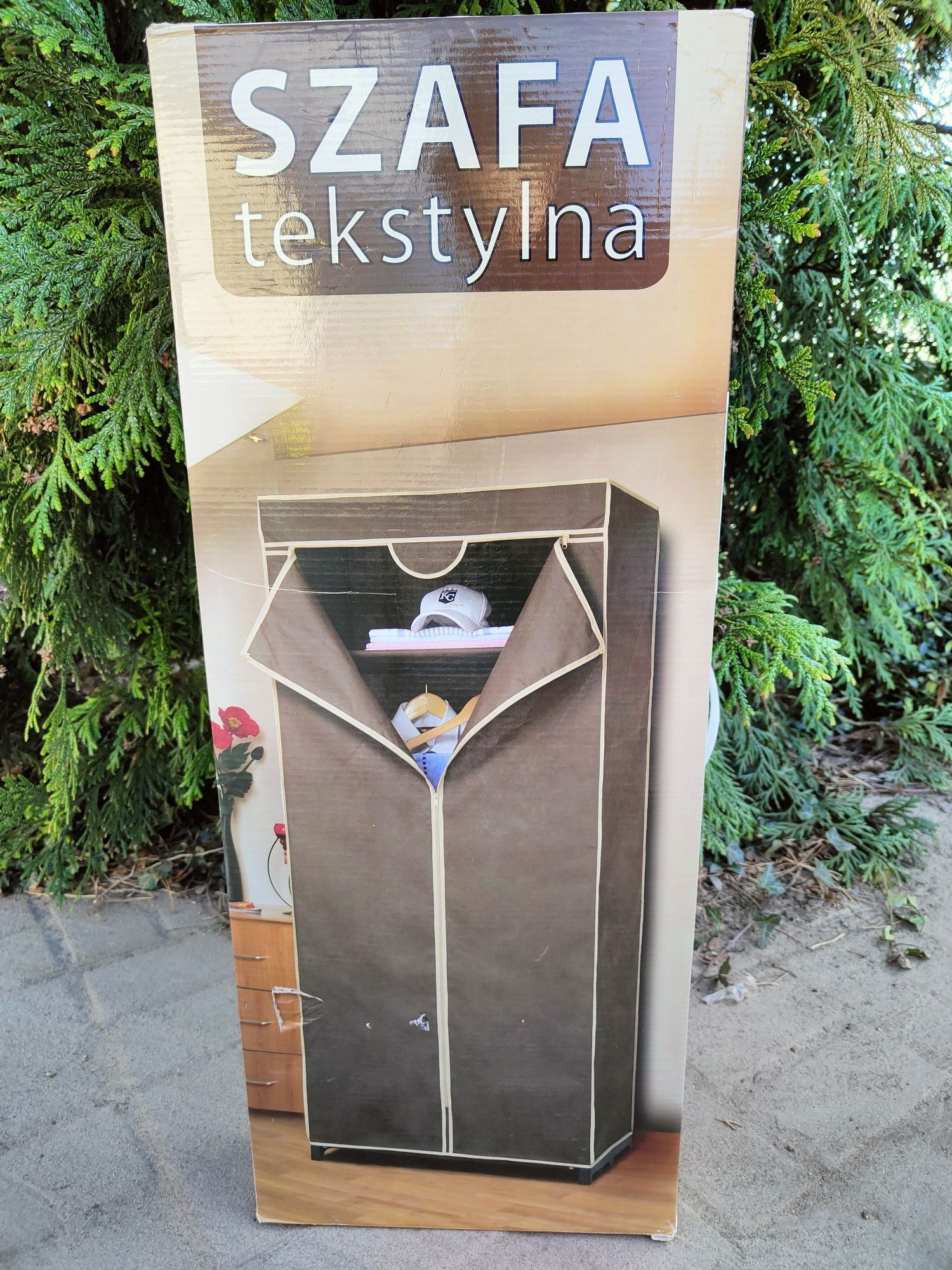 Szafa tekstylna brązowa