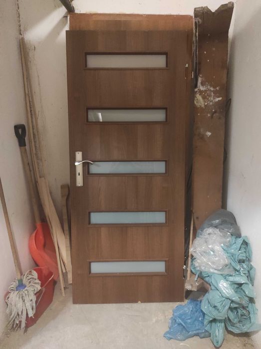 Drzwi 2x Pokój + Łazienka Brązowe