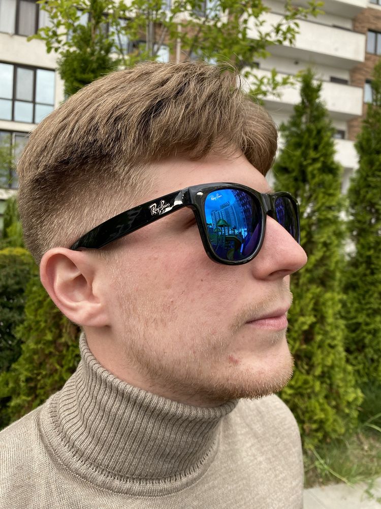 Солнцезащитные очки Ray Ban Wayfarer с синими линзами 2140 унисекс