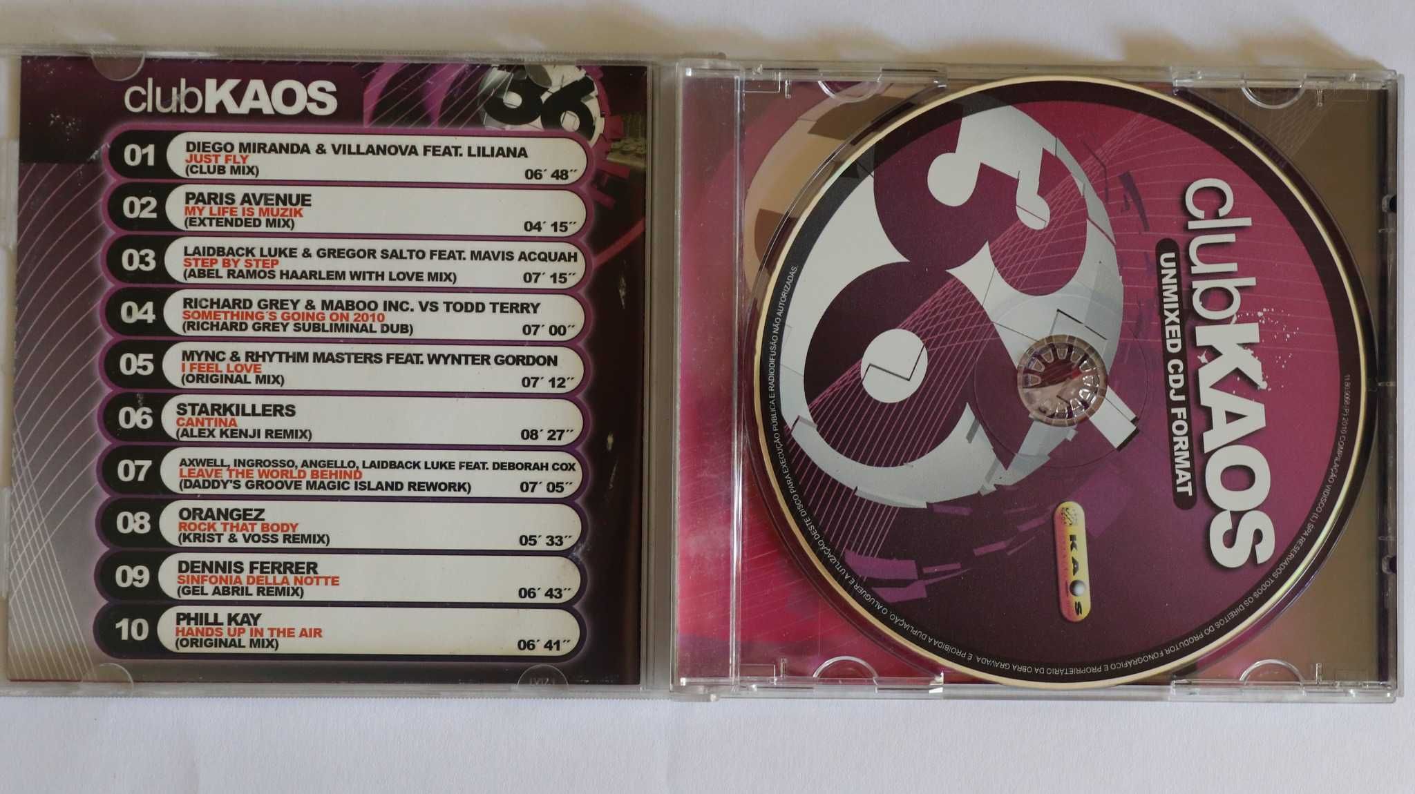 CD "Club Kaos" Unmixed CDJ Format.