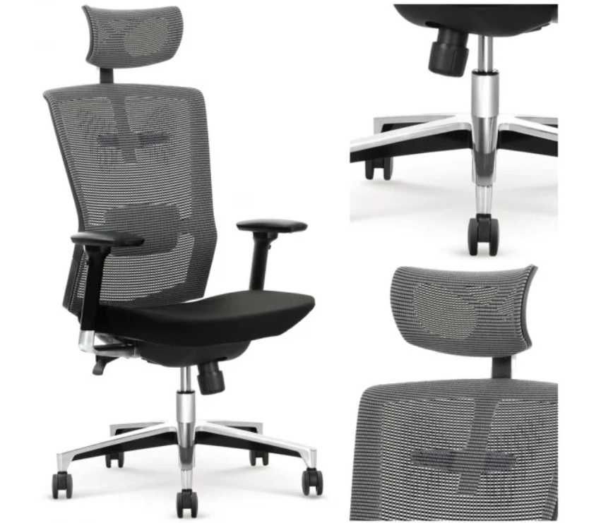 Krzesło biurowe fotel gabinetowy Halmar Ambasador ergonomiczny
