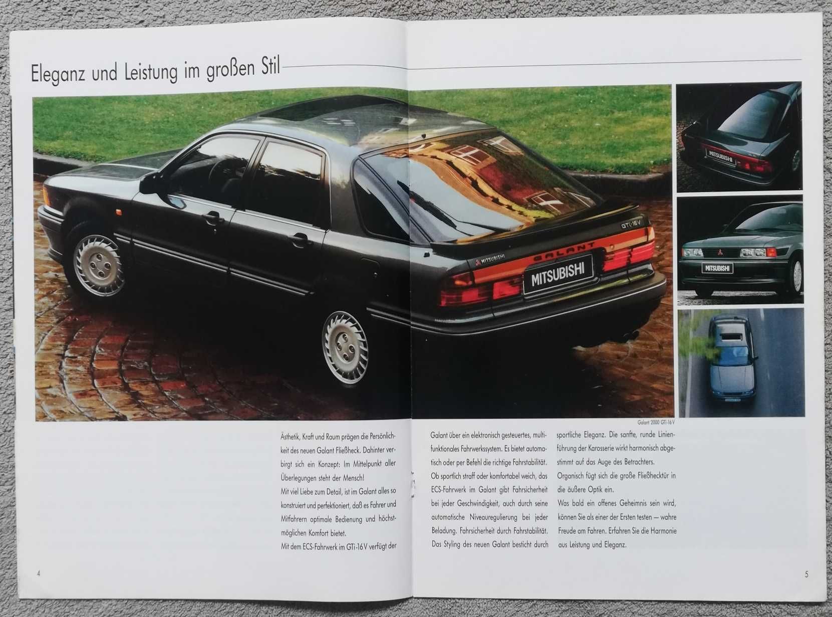 Prospekt Mitsubishi Galant rok 1989