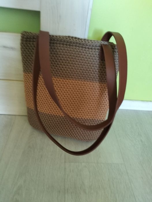 Torebka shopperka szydełkowa