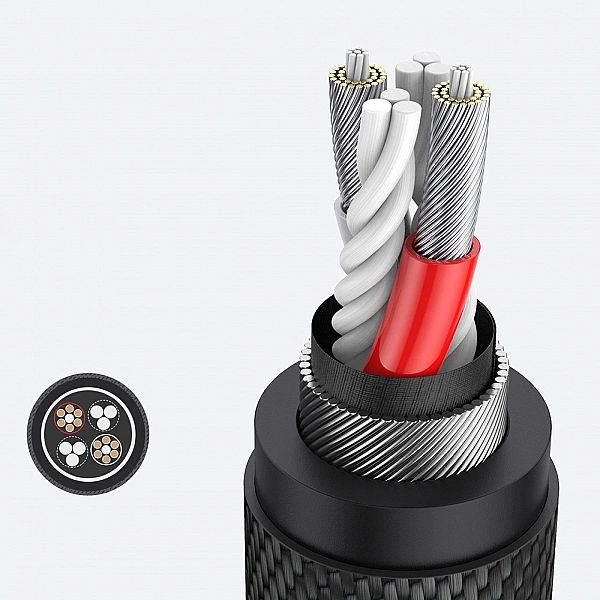 Ugreen Rozdzielacz AUX do słuchawek i mikrofonu 1 x męski 3,5 mm, 2 x