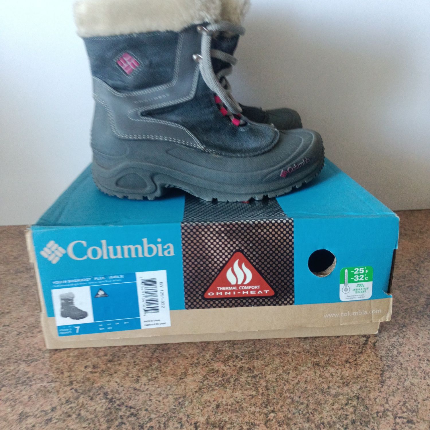 Зимние полусапоги оригинал columbia  р. 40 полномерные