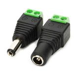 Złącze, wtyczka 2Pin 5.5mmx2.1mm, męskie-żeńskie, kable przykręcane