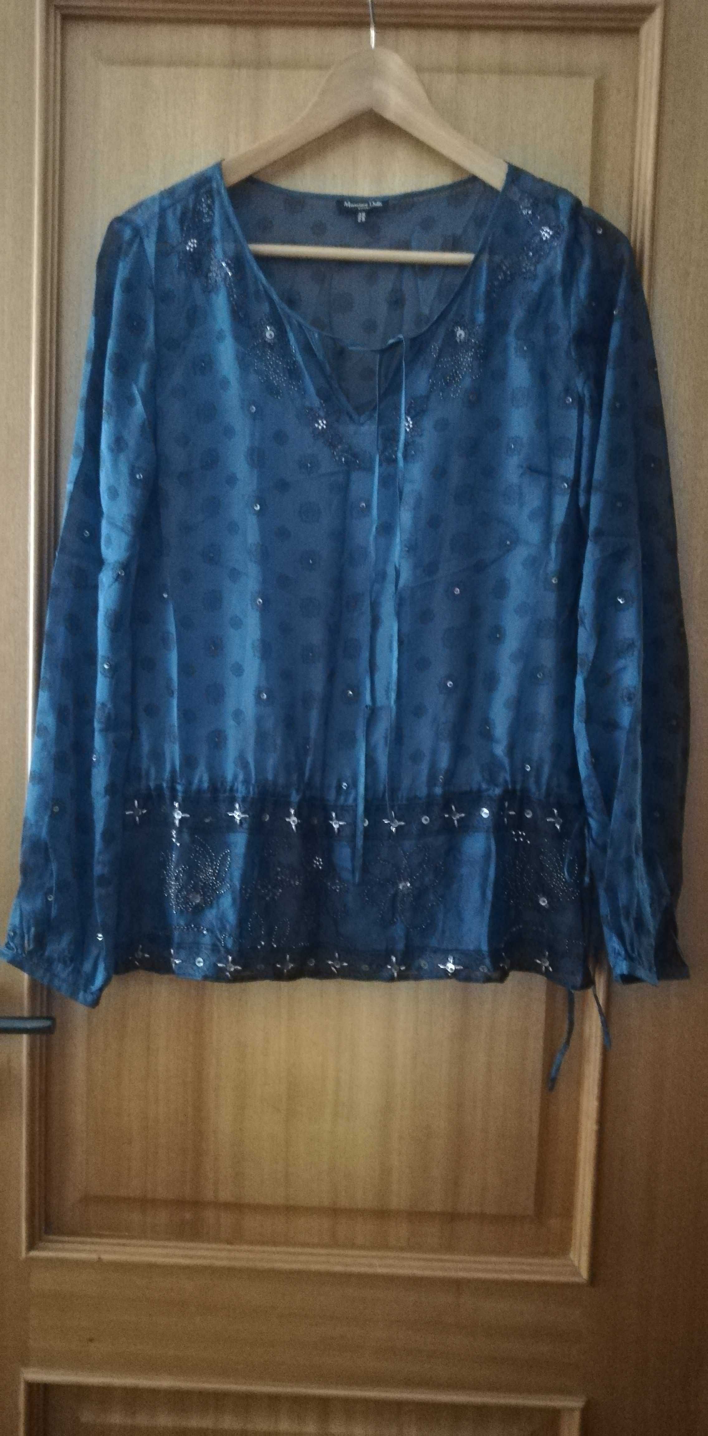Blusa com top em Seda Massimo Dutti - M