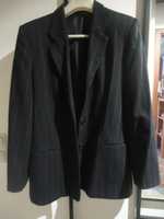 Blazer de Senhora Preto com Riscas - Tamanho 44