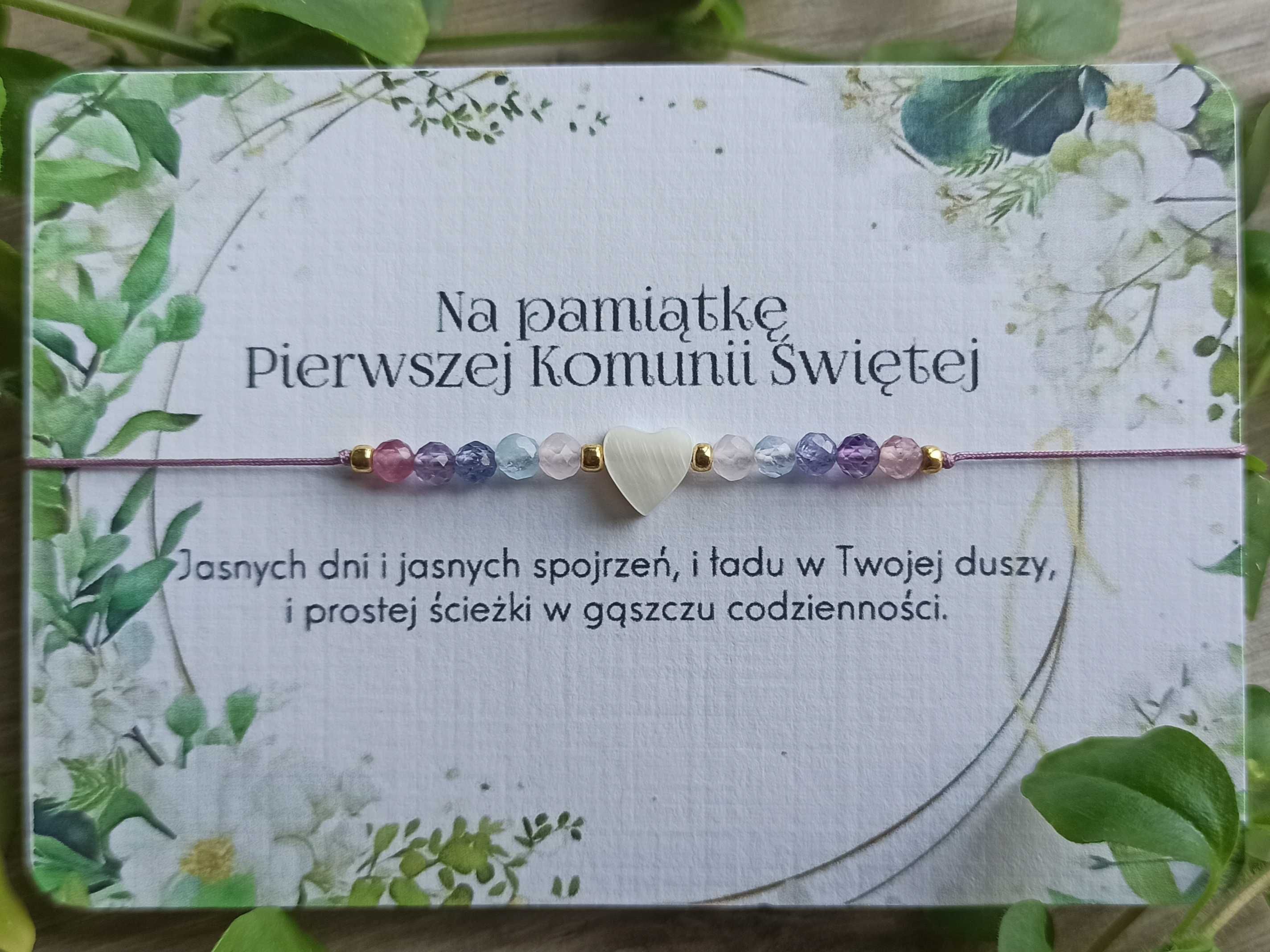 Bransoletka na szczęście. Prezent na Komunię, Pierwsza Komunia Święta