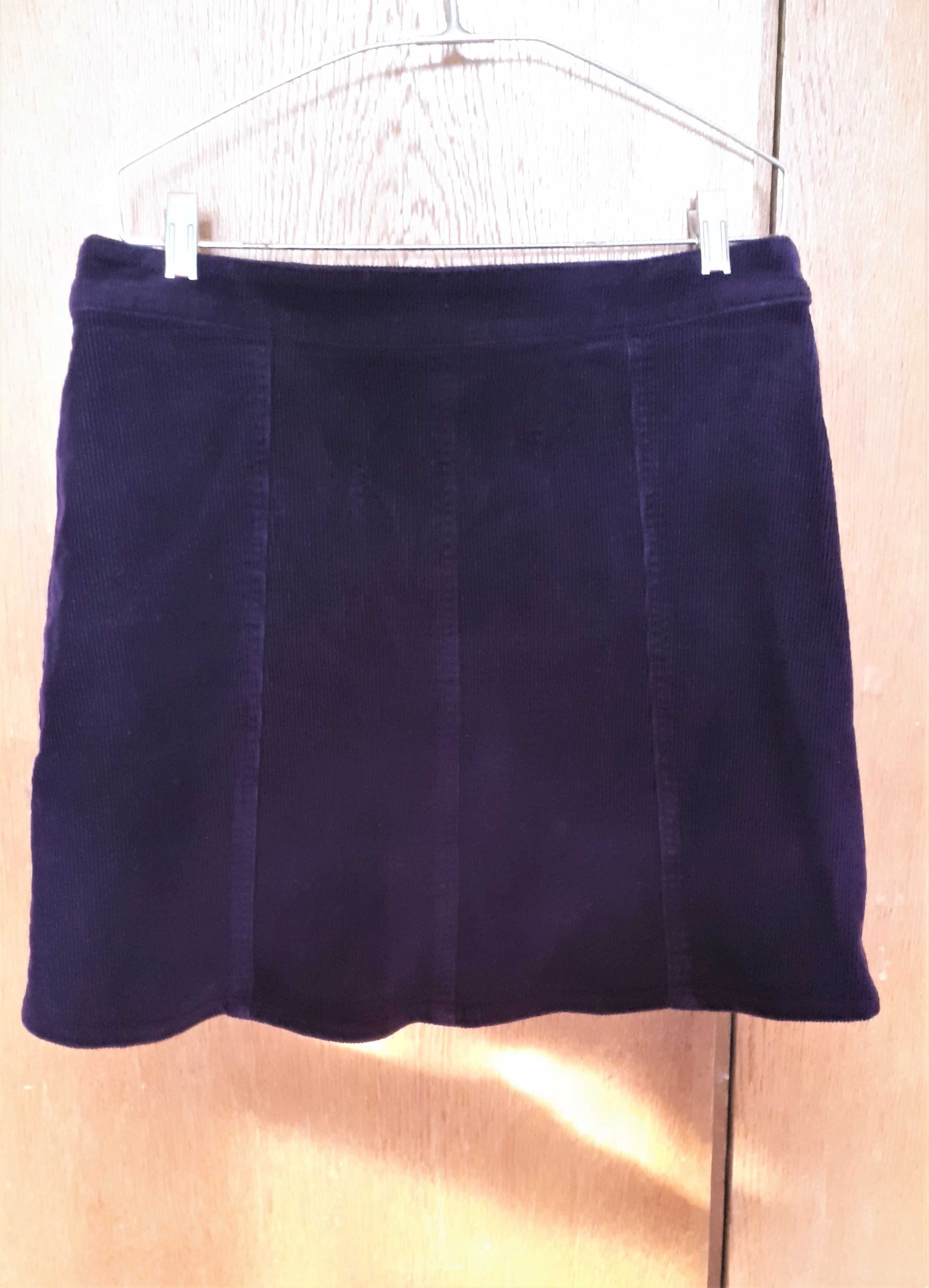 krótka spódnica H&M sztruksowa XL/42 mini spódniczka