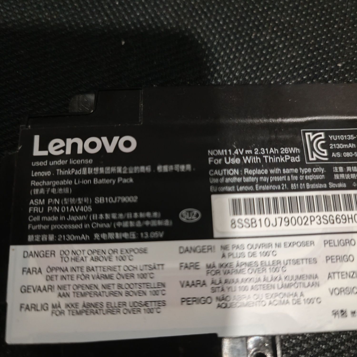 Oryginalna Bateria Lenovo SB10J79002 ,01AV405