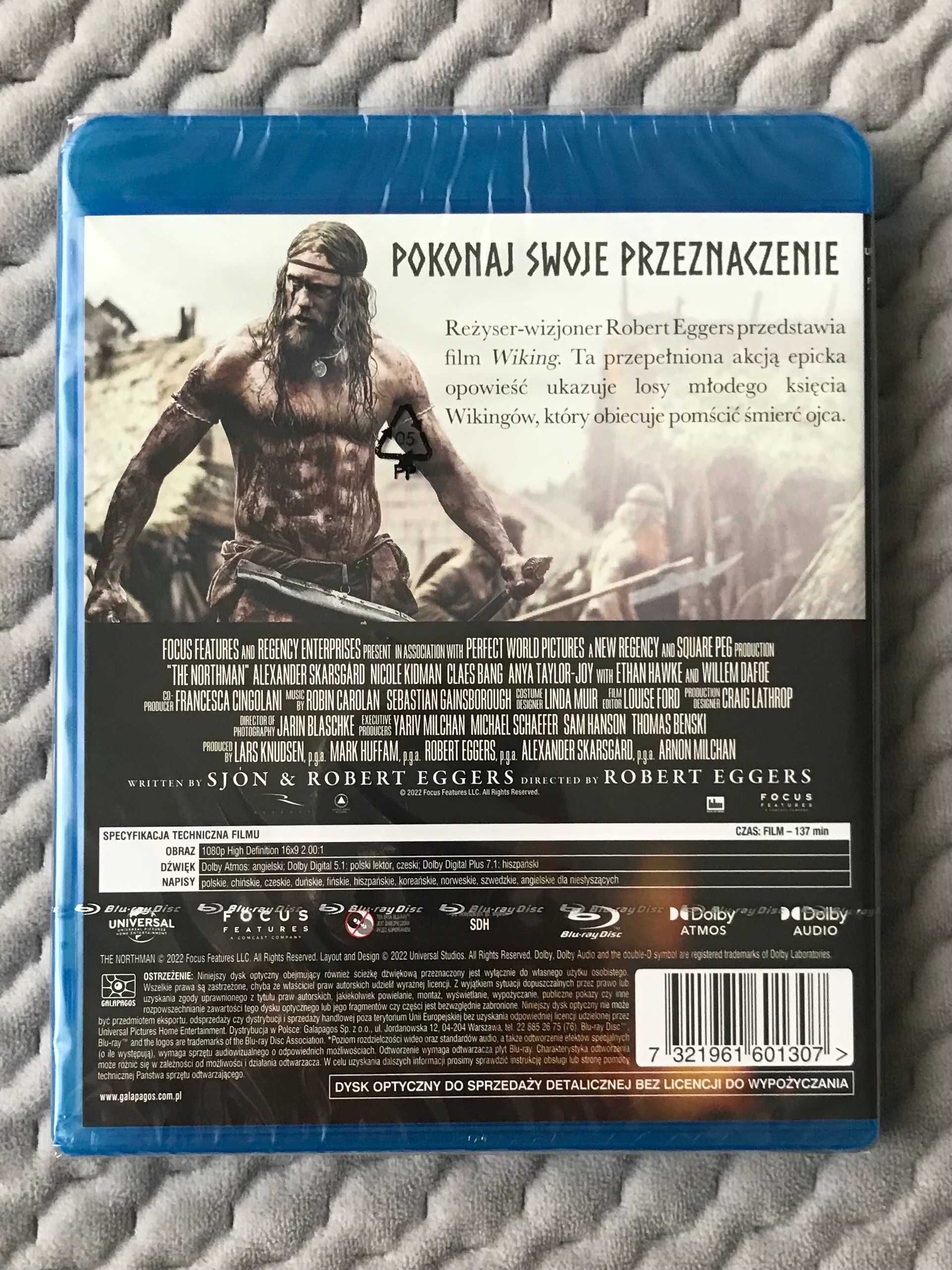 "Wiking", "Gladiator", "Spartakus" 3 Blu-ray (polski lektor) FOLIA!!!