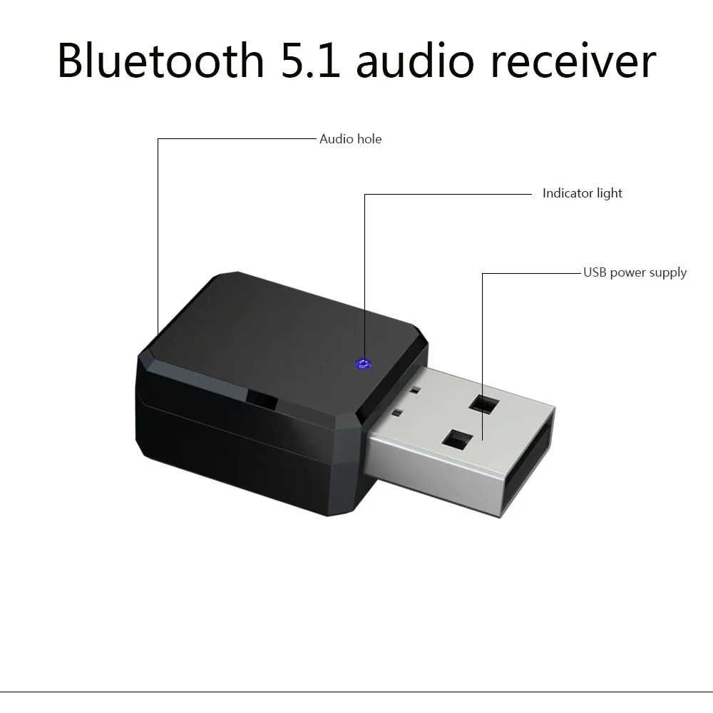 Нет блютуза в магнитоле? Аудио ресивер Bluetooth 5.1 Kebidu KN318