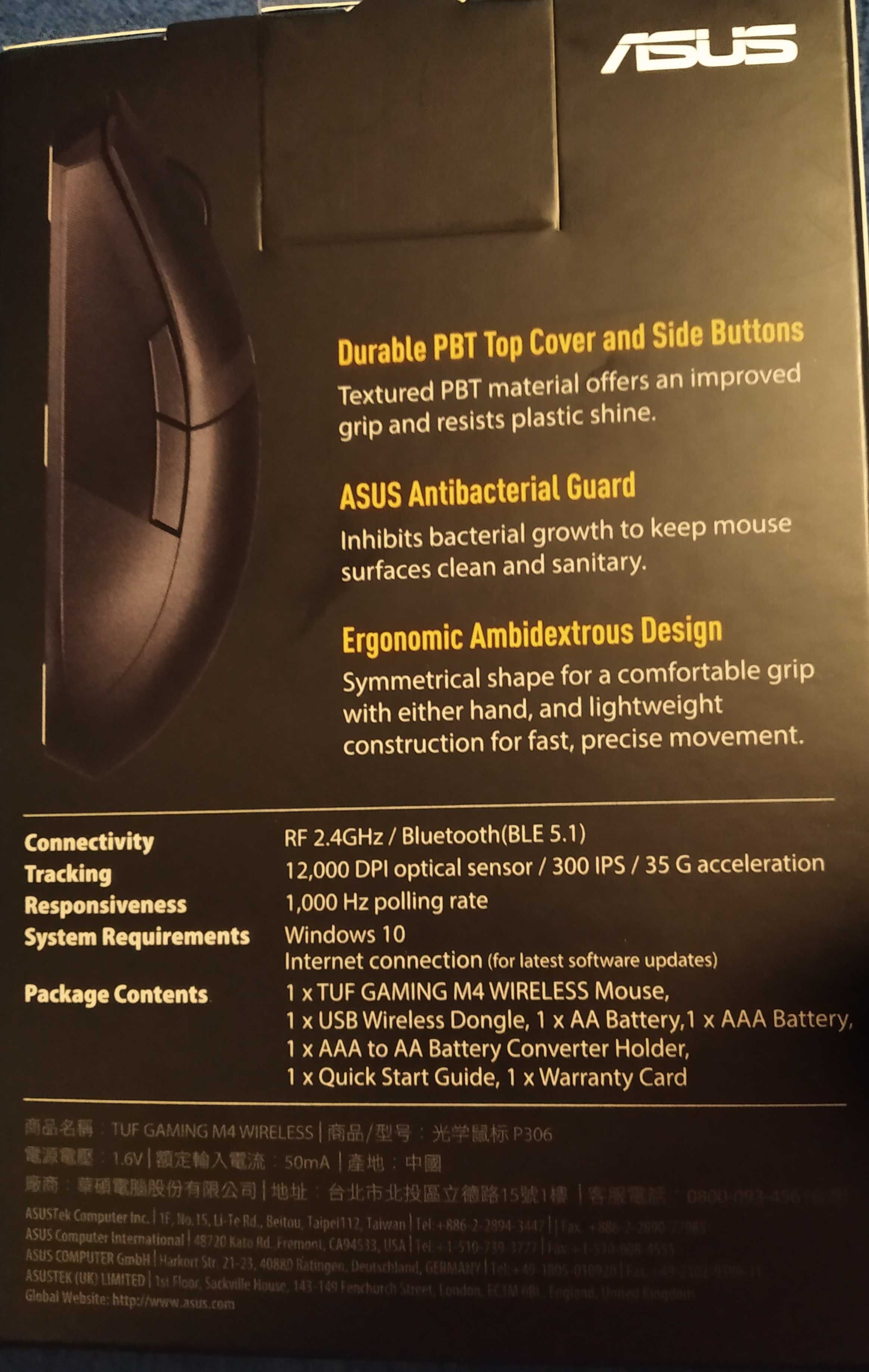 Mysz bez przewodowa ASUS TUF GAMING M4 WIRELESS