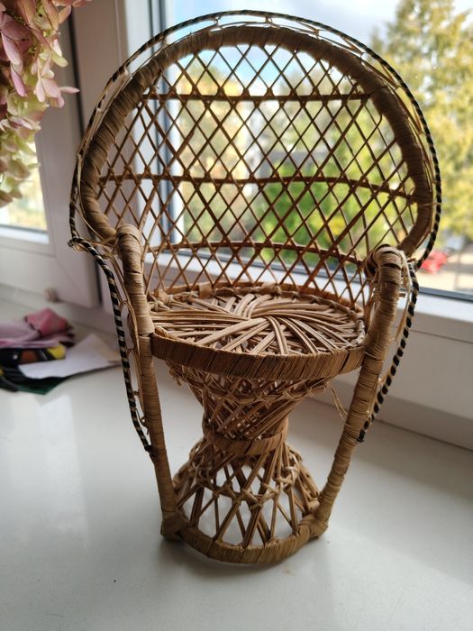 Rattanowy fotelik boho