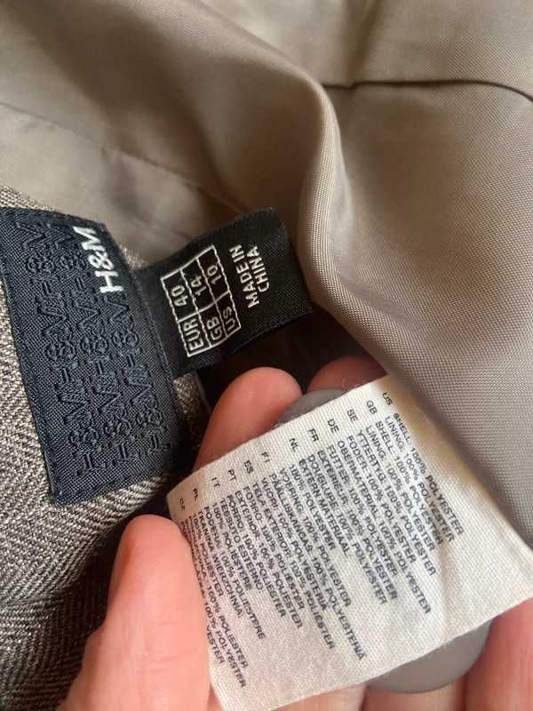 40 42 hm h&m zakiet blazer marynarka narzurka braz basic   capsule