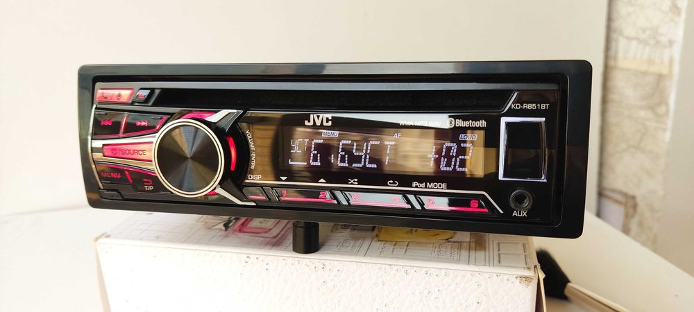 JVC KD-R851BT Bluetooth MOSFET 4x50 автомагнитола с мощным звуком.