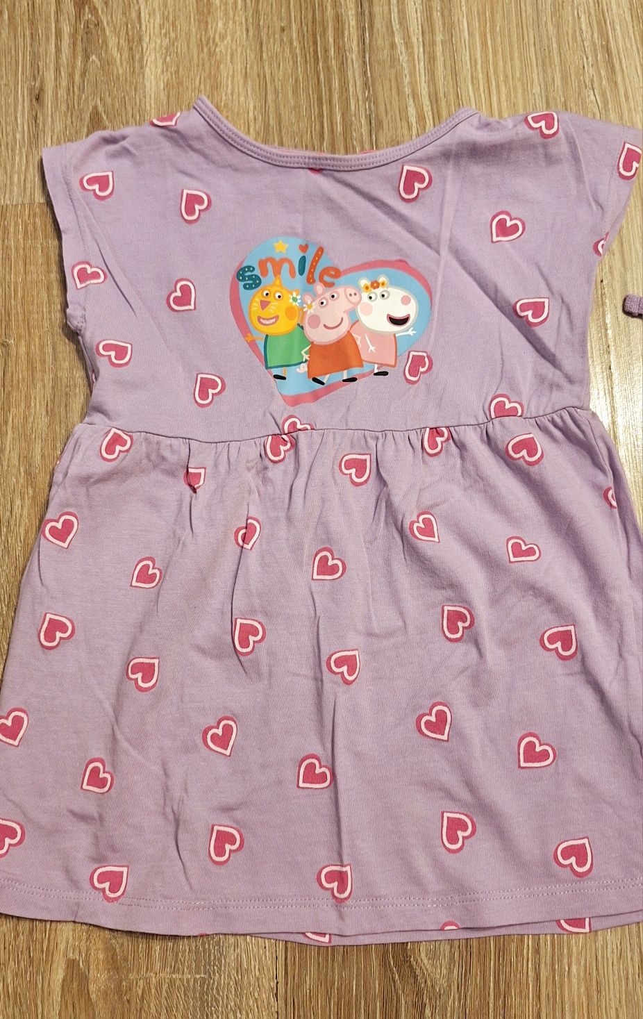 Dla fanki Świnki Peppy sukienka+spodenki r.86/92