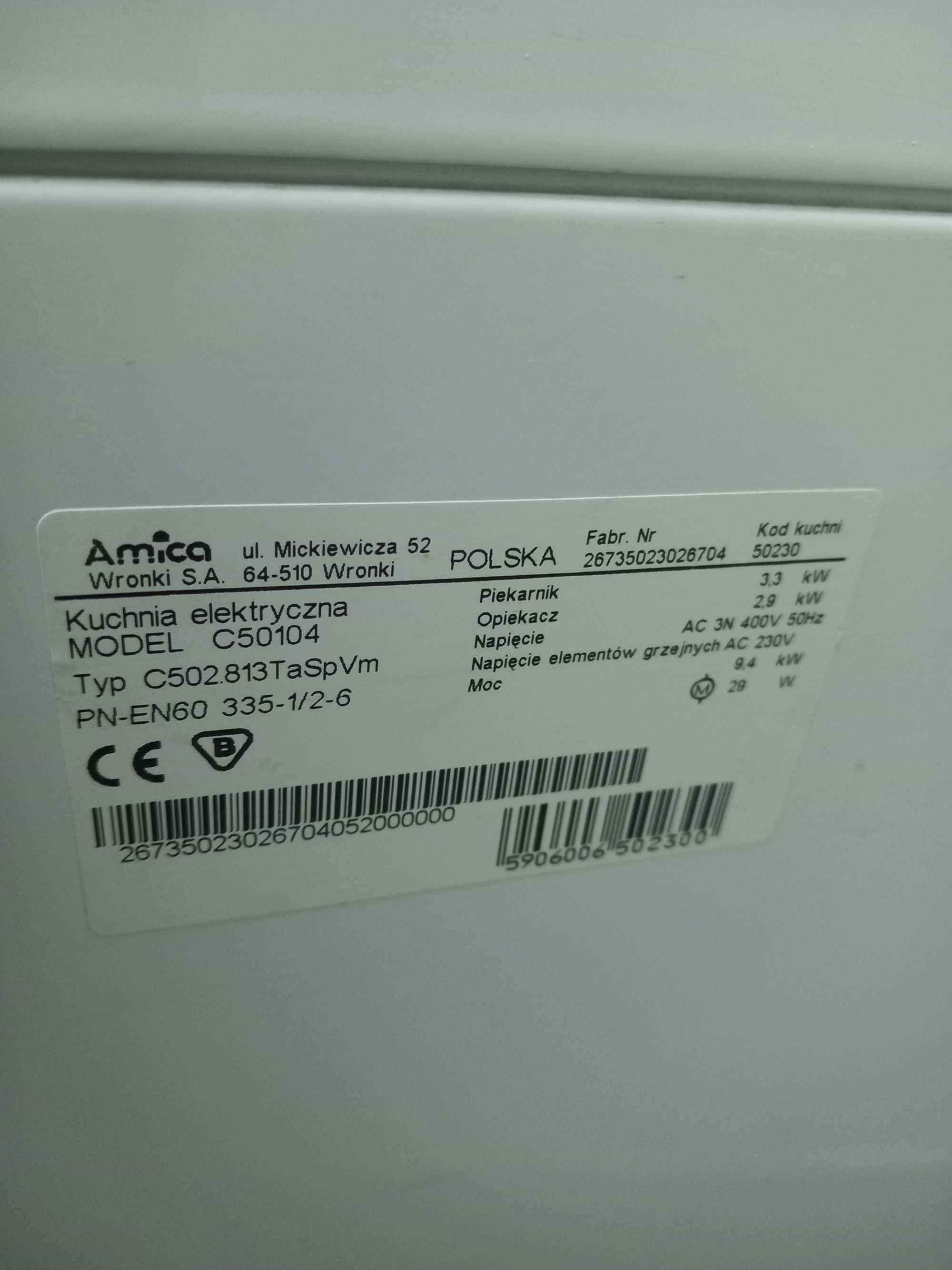 Kuchnia elektryczna Amica