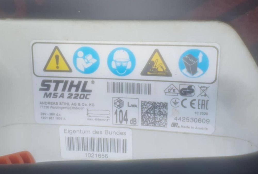 piła akumulatorowa Stihl MSA 220C