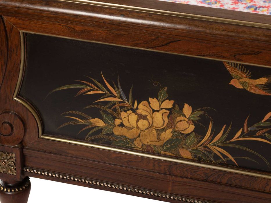 Conjunto Quarto, Cama e Mesas Pau Santo Napoleão III, Século XIX