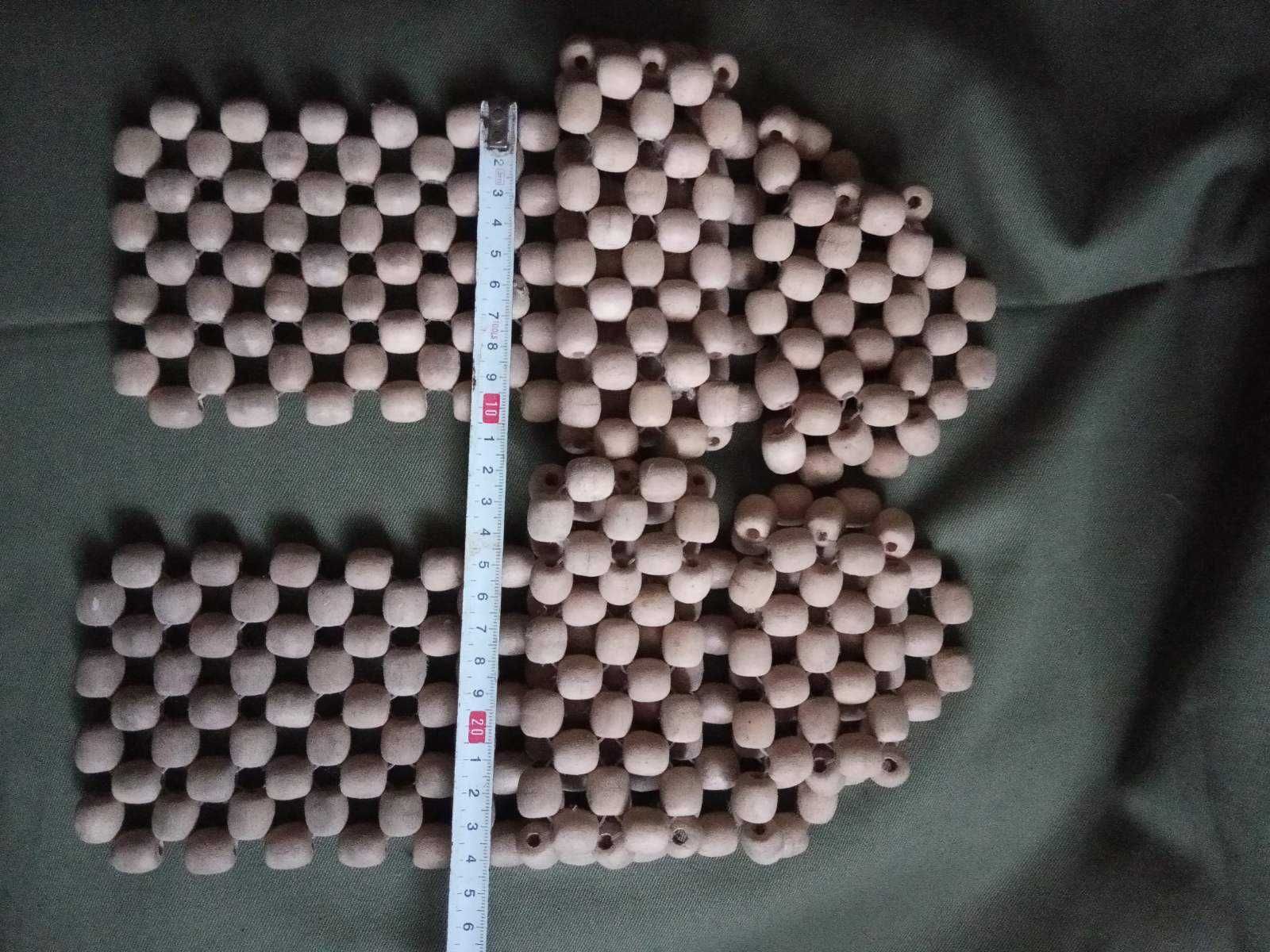 Массажные тапочки из круглых бусин, сделанных из натурального дерева