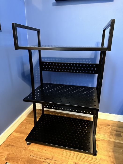 Szafka regał metalowy loft z kółkami na drukarkę segregacja