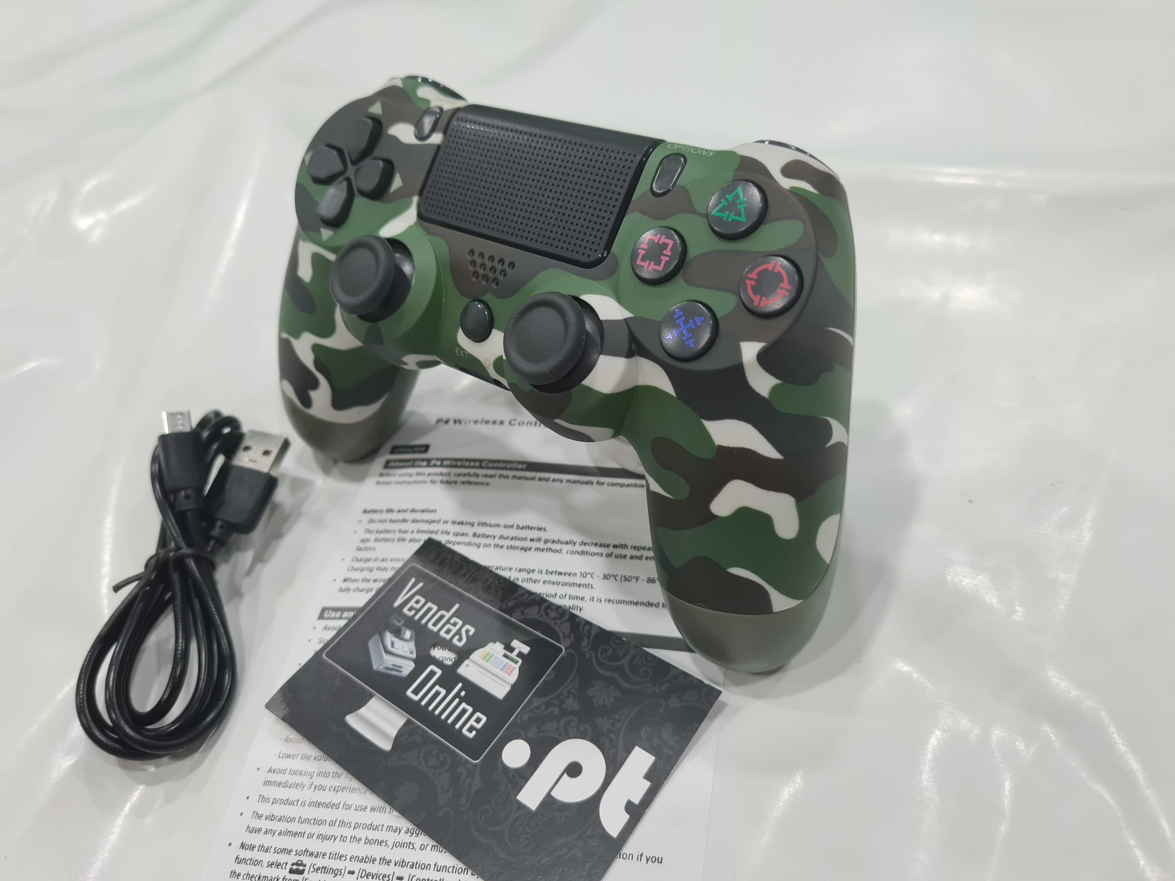 Comando PS4 Controlador Wireless SEM FIOS Verde Tropa NOVO