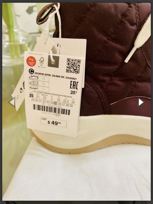 Хайтопы ботинки кеды Zara