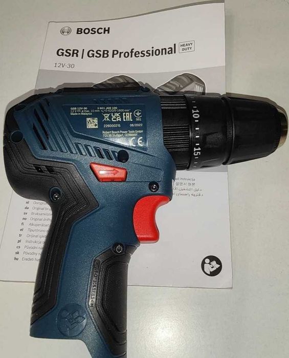 Wiertarko-wkrętarka akumulatorowa GSB 12V-30 BOSCH Professional BODY